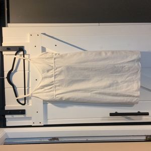 H&M Simple White Bohemian Cotton Midi Dress Size 12